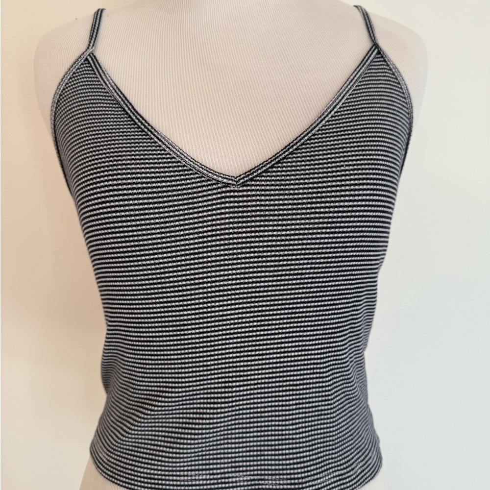 Brandy Melville Black and White Striped Camisole